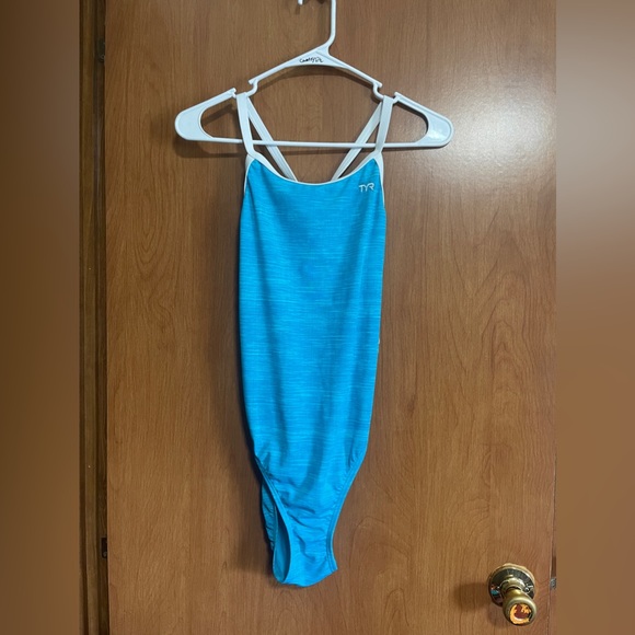 TYR Other - TYR NWT Blue & White Diamond Fit Bathing Suit—Size XL